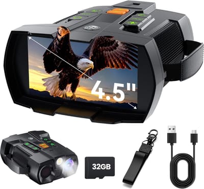DYNA® Nachtkijker - Nachtzichtkijker - Infraroodkijker - 10-voudige Zoom - 32 GB Geheugenkaart - Zwart - 20cm x 18cm x 11cm