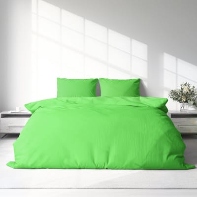 Luxe Dekbedovertrek Flanel - Winter - 200 x 200(220) cm - Effen - Groen