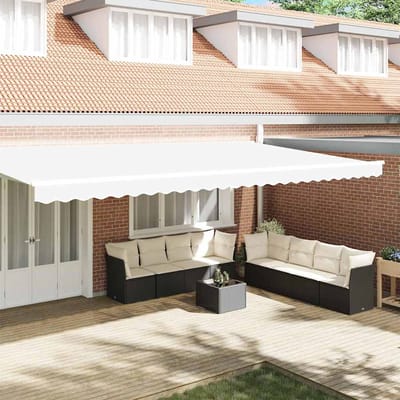 vidaXL - Vervangvolant - voor - zonnescherm - voor - 6 - m - Wit - Polyester