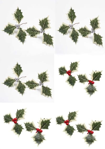 Dailygoods- Hulstbessen 30 stuks - Kunstmatige Bessen - Kerstdecoratie - Bruiloft/Feestdecoraties - Taart Toppers - Levensecht Design