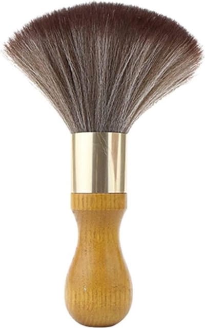 Nekborstel Kapper - Nekkwast Barber - Haartjes Verwijderen - Zachte Nylon Haren - 15 cm - Zwart