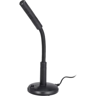 USB-desktopmicrofoon Plug & Play Omnidirectionele pc-laptopcomputermicrofoon voor computergaming zwart