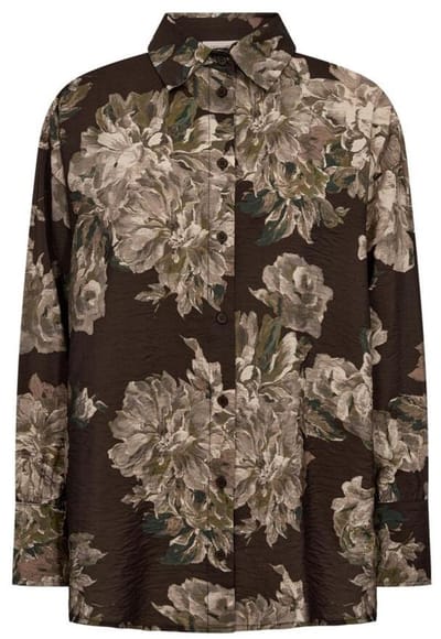 Freequent Blouse Fqmindus Shirt 211529 Mole W. Desert Taupe Dames Maat - L