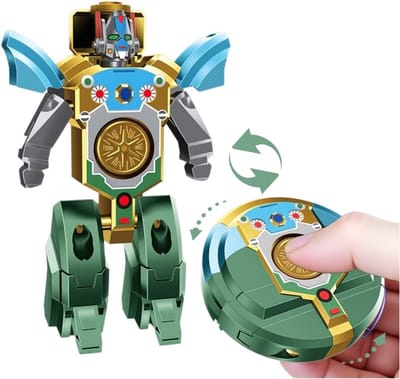 Transformeerbare 2-in-1 Robot Fidget Spinner Speelgoed voor Stressverlichting, Sensory Speelgoed voor Kinderen en Volwassenen, Ideaal Reis- en Handspinner Speelgoed