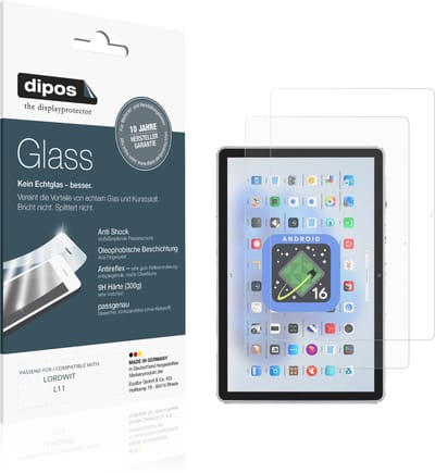 dipos – 2x Matte Pantserfolie geschikt voor LORDWIT L11 | 9H Screenprotector