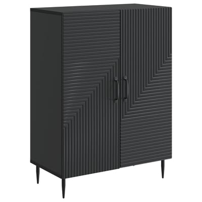 vidaXL - Dressoir - Zwart - 66 - x - 34,5 - x - 89,5 - cm - Bewerkt - hout