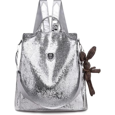 Mode Dames Tas Ins Pailletten Rugzak Anti-diefstal Schooltas Dames Nieuwe Stijl Casual Reizen Outdoor Rugzak gray
