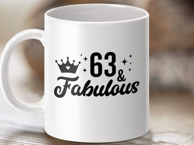 Mok 63 and Fabulous, Verjaardag Mok, Zestig Drie Verjaardag Cadeau, 63 Jaar Oud Cadeau, Gefeliciteerd Mok, Grappige Verjaardag Mok