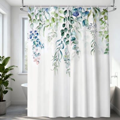 SnelShoppen - Douchegordijn Water- en Schimmelbestendig 180x180 cm - Polyester Badgordijn Met Haken, Machinewasbaar, Scheurbestendig, Anti-Veroudering