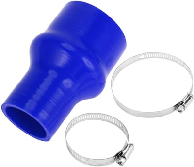 Dailygoods- Siliconen Slang - Set van 3 - Binnendiameter 51 mm / 76 mm - Lengte 127 mm - Bestand tegen hoge temperaturen - Met klemmen - Rubberen Slang