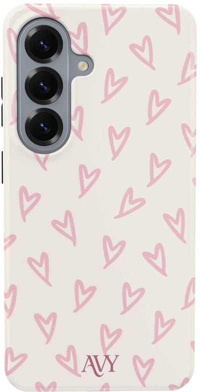 AVY Hoesje geschikt voor Samsung Galaxy S26 | Cupid Blush | Hartjes | Roze | Hard Shell Back Cover | Compatibel met MagSafe & Qi2