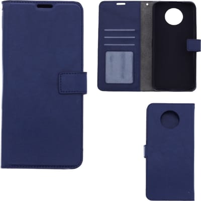 LuxeBass Hoesje geschikt voor Nokia G50 - Boekhoesje met kaartvakken - Blauw gsm hoesje - telefoonhoes - telefoonhoesjes