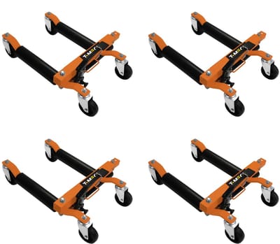 Hydraulische voertuigverplaatser 4 stuks - oranje - 82cm breed - 680kg