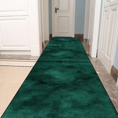 Effen Kleur Gang Tapijt Antislip Groen Hal Vloerkleed Luxe Stijl Woondecoratie Gang Loper Entree Mat Aanpasbaar 160*200cm