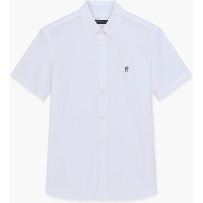French Connection Oxford Ss White/marine Maat: XS | Zakelijke Overhemden Outlet | Heren | Wit