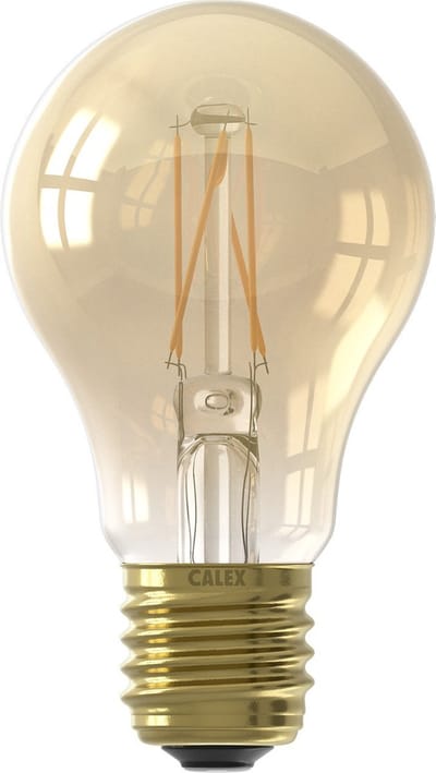 2 stuks - Calex - LED - Lamp - 7.5W (vervangt 60W) E27 - Gold - Goud - Dimbaar met Led dimmer