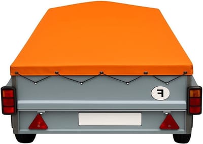 Aanhangerzeil - Afdekzeil Aanhangerhoes - Aanhanger Beschermen - Op Maat Gemaakt - 191 x 121 x 10 cm - Oranje