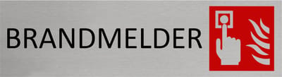 CombiCraft Aluminium deurbordje Brandmelder 165x45mm - per stuk