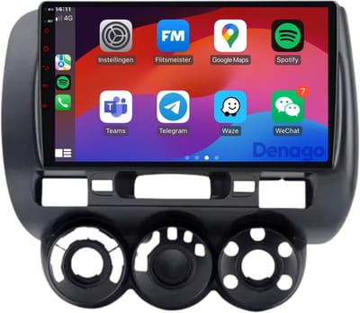 CarPlay autoradio geschikt voor Honda Jazz | 2002 t/m 2008 | Android 13 | 9 inch | Draadloos Apple CarPlay & Android Auto | 2GB + 32GB | QuadCore processor | Denago DNG-A291 | 2025 model | Bluetooth & Wifi