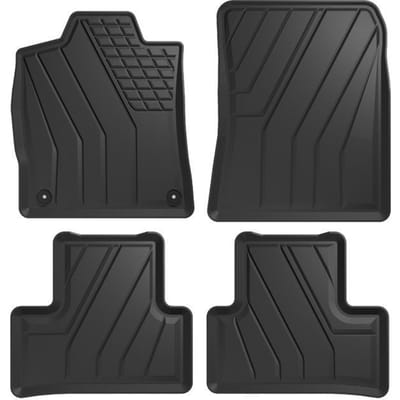 3D Eco Tapis De Sol En De Matériaux Recyclés Pour Peugeot 308 Depuis 2021, Bord Haut, Inodore, Noir, Antidérapant, Toutes Saisons