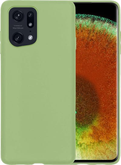 Hoesje - Geschikt voor OPPO Find X5 - Sterk & Shockproof - Hoes Cover - Siliconen Case - Telefoonhoesjes - Groen