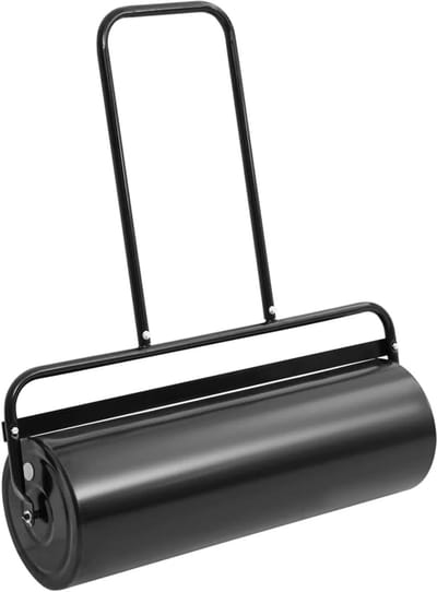 Gazonwals - Tuinwals - Gazon Egaliseren - Grote Inhoud 63L - Ø30x90cm - Zwart