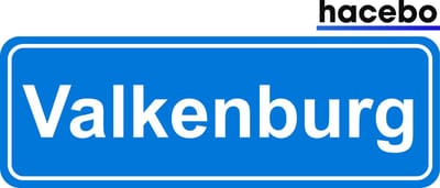 Hacebo - Plaatsnaam Sticker - 29x10 CM - Valkenburg sticker - Verkeersborden sticker - grappige cadeaus - Valkenburg