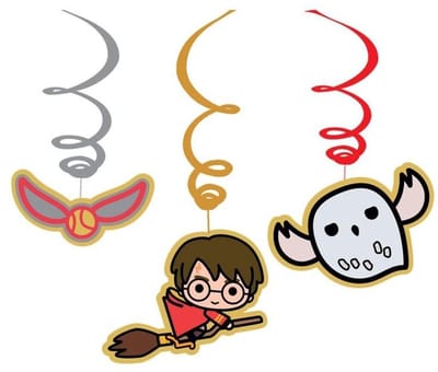 Harry Potter Swirl Decoraties 6 stuks 60cm