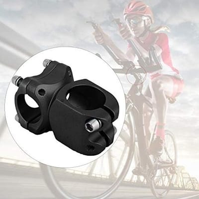 Korte Fietsstuurpen voor 25.4 mm Stuur, Corrosiebestendig en Verstelbaar, Geschikt voor MTB en BMX Fietsen, Zwart