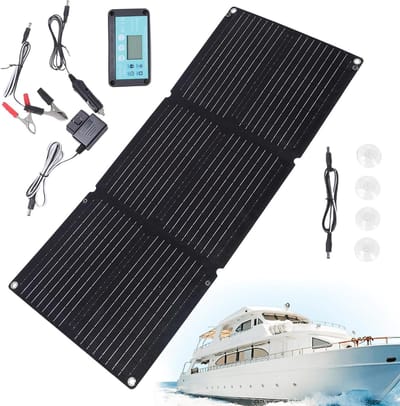Zonnepaneel Batterijlader - Oplader voor voertuigen - Batterijonderhoud - Hoge conversieratio - 200W - Zwart