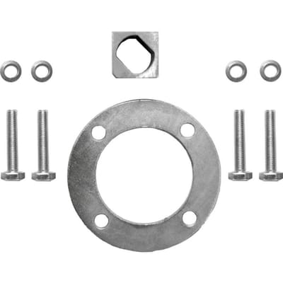 Adapterkit met afstandsring SY4/5/6 vierkant 35X35 mm op platte kop SW 22