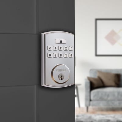 Elektronisch Toetsenbord Deurslot - Sleutelloos Slot - Veilige Toegang - Anti-sabotage Alarm - Past op deuren 1-3/4 inch - Satijn Nikkel