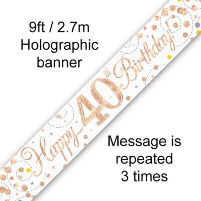 Oaktree - Banner 40 jaar Rose Gold