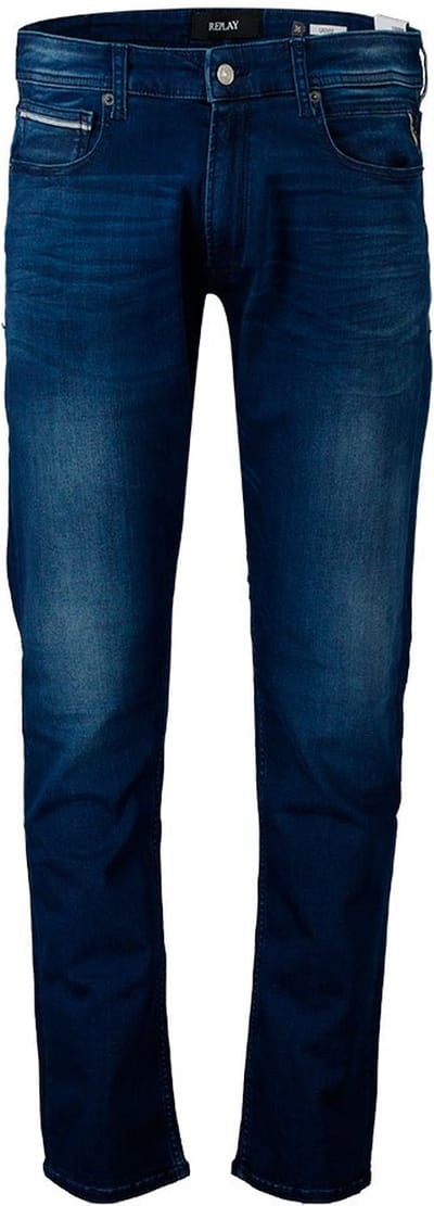 Replay Heren Jeans Broeken GROVER regular/straight Fit Blauw 33W / 30L Volwassenen