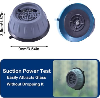Wasmachine Voetpads - Antislip Dempers - Trillingsvrij Werken - Geluidsreducerend - 4 Stuks - Grijs