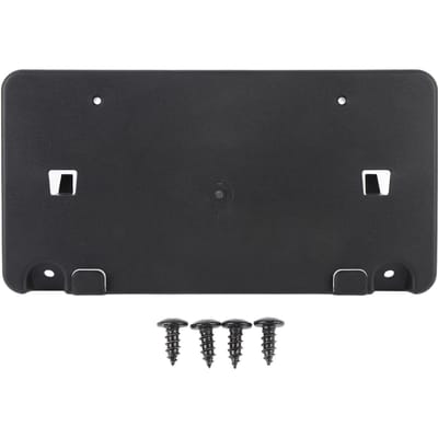 Support de Plaque d'Immatriculation pour Pare-chocs Avant en Plastique ABS Support de Plaque d'Immatriculation de Remplacement pour Bronco 2021 à 2024 2 Portes 4 Iron bar black