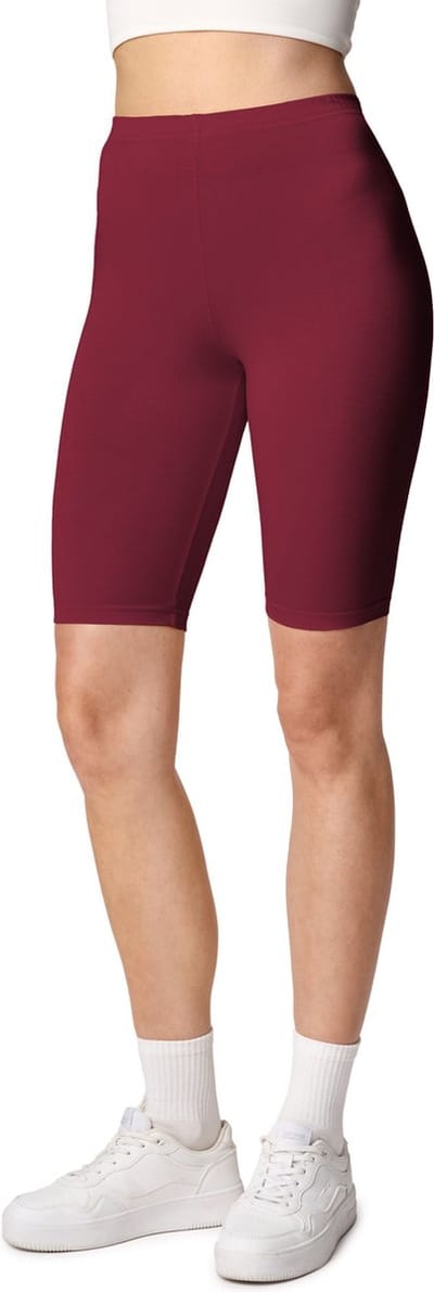 Merry Style MS-MS10-145-LE Dames Leggings - Sport - Vrijetijdsbroek - Kort - Viscose - Sporbroek - Yogabroek - Wijnrood - XS
