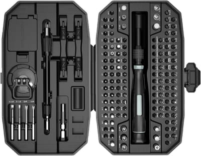 Precisie Schroevendraaierset - 153-delige Set - Elektronica Reparatie - 140 Bits Inclusief - Compacte Koffer - Zwart Rood
