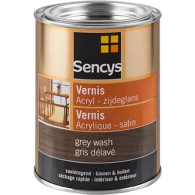 Sencys Vernis Acryl Hoogglans Gewassen Grijs 500ml