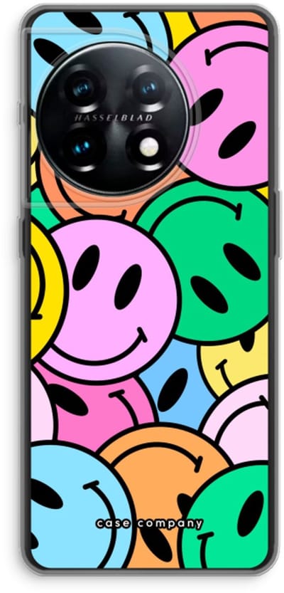 Case Company® - Hoesje geschikt voor OnePlus 11 hoesje - Smiley N°1 - Soft Cover Telefoonhoesje - Bescherming aan alle Kanten en Schermrand
