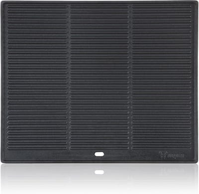 Gietijzeren Grillplaat 48 x 39,5 cm - Dubbelzijdig Omkeerbaar voor Gas- en Houtskoolbarbecue