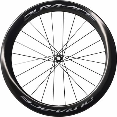 Centrale vergrendeling van de schijfrem van een fietswiel Shimano Dura-Ace WH-R9170
