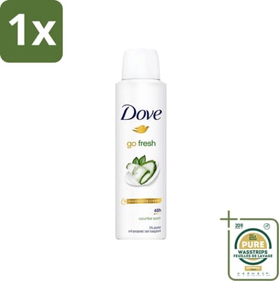 1 x Dove Go Fresh - Deospray - Komkommer - 150 ml- Dove Go Fresh Deospray - Komkommer - Geur - Deodorant - Transpiratie