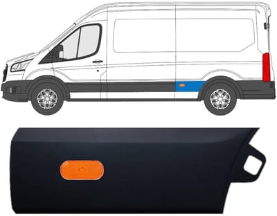 Zijlijst sierlijst achterspatbord voor Ford Transit 2014- / Links / Set