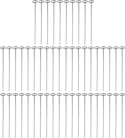 Tuinstoffen Staken - Landschap Spikes - Gazon Vormgeven - Gegalvaniseerd Metaal - 50 Stuks - Zilverkleurig