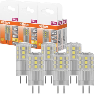 Warmwitte LED-lampen GY6.35, 4W (Vervanging voor 40W) - Pack van 6