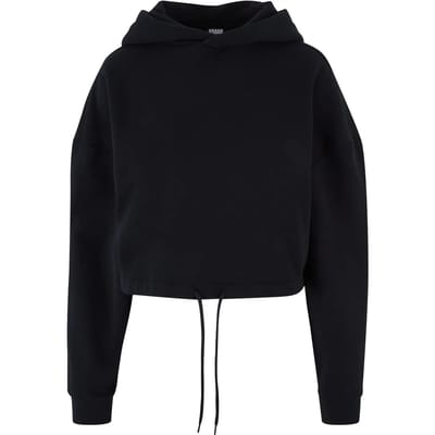 Urban Classics - Cropped Oversized Hoodie/trui - XL - Zwart