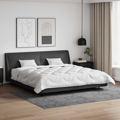 vidaXL - Dekbed - met - Kussens - met - kussen - 3 - st - Wit - Microvezel