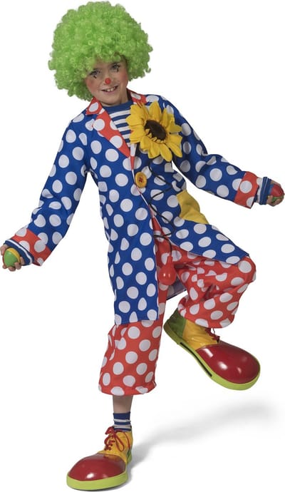 ESPA - Lange clownsjas met stippen voor kinderen - 116 (6-7 jaar)