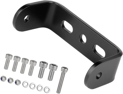Fiets Zadelpen Adapter - Fietsrek Beugel - Fietsen Monteren - Roestbestendig Metaal - 7 x 3.3 x 2 cm - Zwart